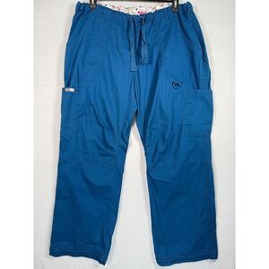 Koi Women Scrub Pants 2X Regular Blue Cargo Lindsey 701R PO#HT83160 29.5" Inseam